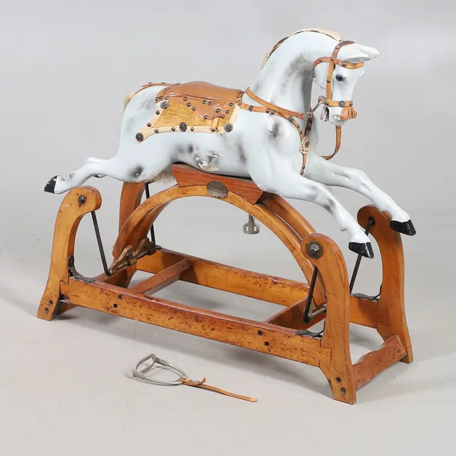 G & J LINES - SMALL ANTIQUE ROCKING HORSE.
