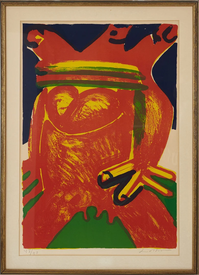 BENGT LINDSTRÖM. Figurkompostion, signerad och numrerad 47/90, färglitografi. — Engravings & Prints — Crafoord Auktioner Stockholm