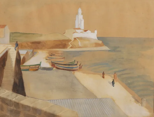 EWALD DAHLSKOG. Akvarell, signerad, daterad 1924.