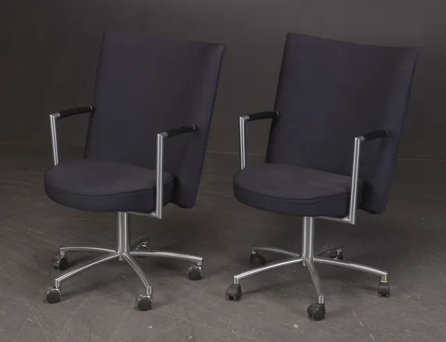 Johannes Foersom & Peter Hiort-Lorenzen. Par 'Partner' loungestole, model EJ80 (2)