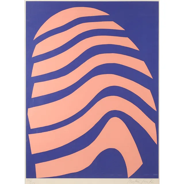 RICHARD MORTENSEN. Konkret komposition, serigrafi, 1972.