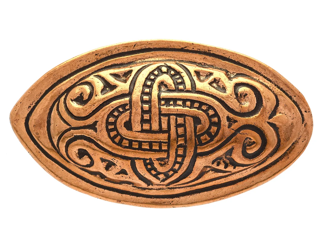 KALEVALA, brosch, brons, Finland, stl 70 x 40 mm, vikt 24,7 g. — Smycken/Brosch — Kaplans