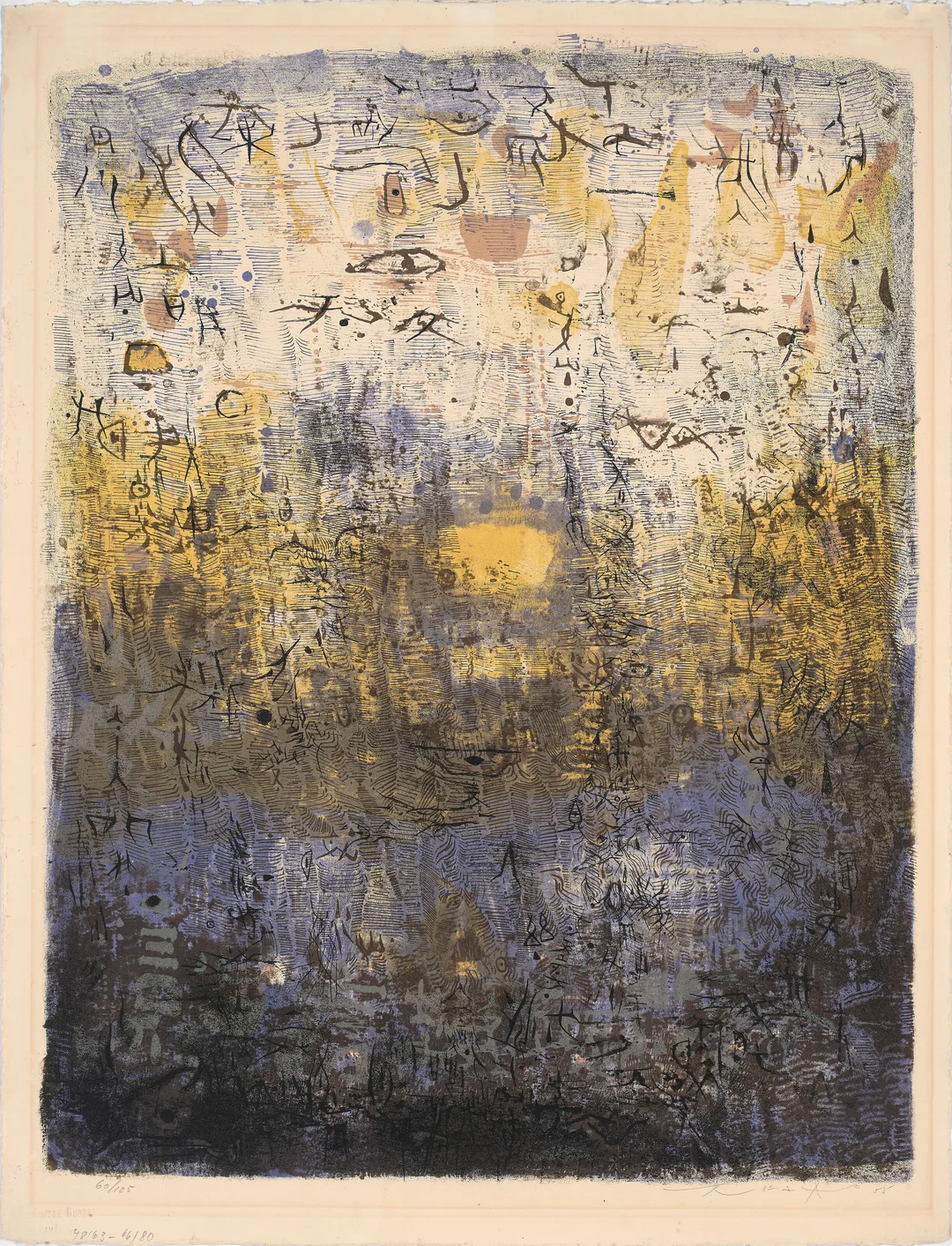 Wou-Ki, Zao — "Forêt perdue" 1955 — Kunst/Grafikk — Blomqvist