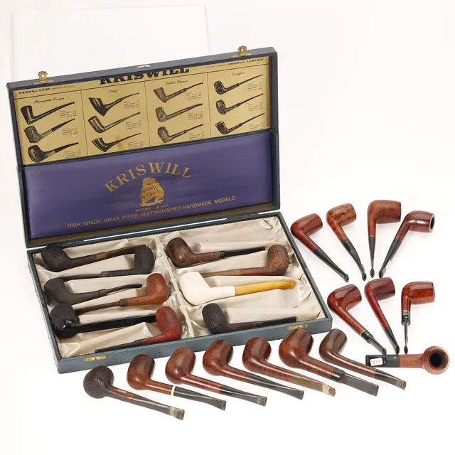 Samling assorterede piber (25 ).