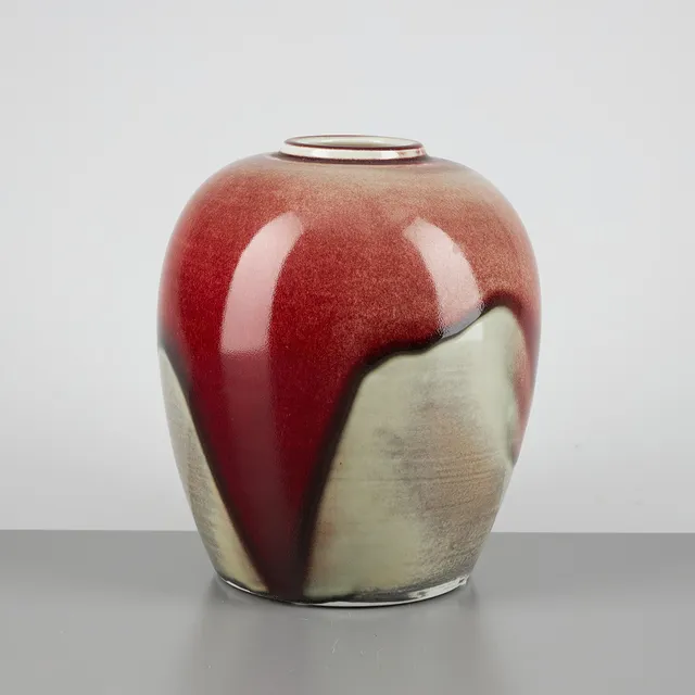 TOINI MUONA. KERAMIKVAS, signerad TM, Arabia Finland ca 1950.