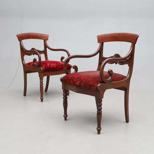 KARMSTOLAR, 1 par, empire, 18-/1900-tal.