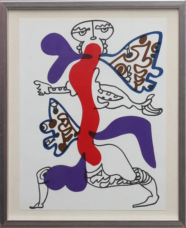 CHARLES LAPICQUE. Färglitografi, ur XX:e siècle nr 43 1974.