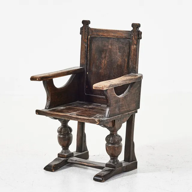 KARMSTOL, barock, 1700-tal, ek.