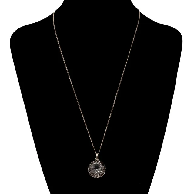 COLLIER, Sterlingsilver, Bergskristall.