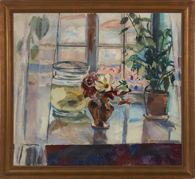 Heiberg, Jean — Oppstilling i vinduskarm, 1916