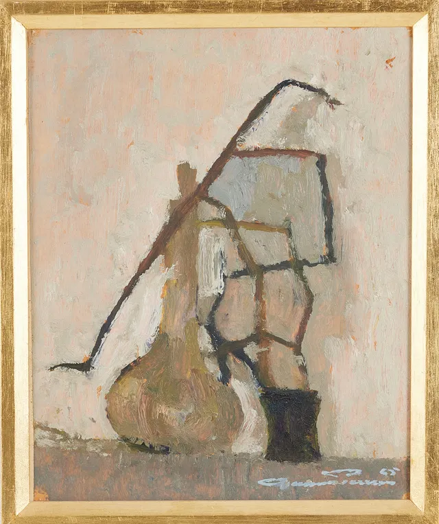 GUNNAR PERSSON (1908-1975). Stilleben, olja på pannå, signerad, daterad -65.