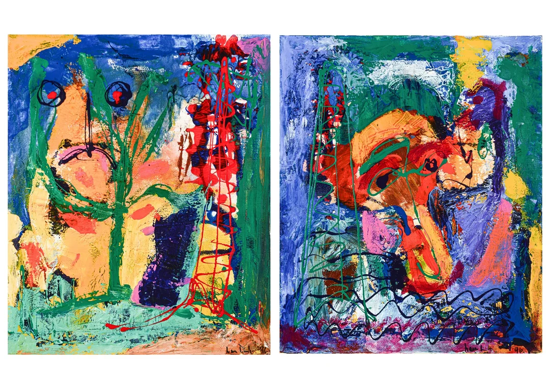 Lars Lundgren. A few compositions (2) — Paintings and sculptures/Modern pictorial arts — Lauritz