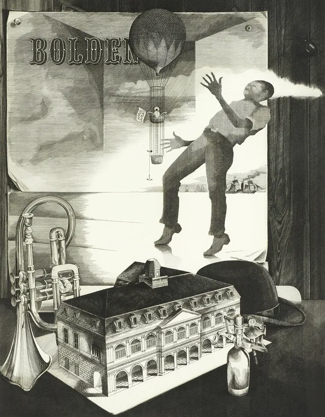 OLLE HANSPERS (Enviken, Dalarna, 1923-2012), "To Buddy Bolden" - komposition, 1992, signerad och numrerad 43/99, kopparstick.