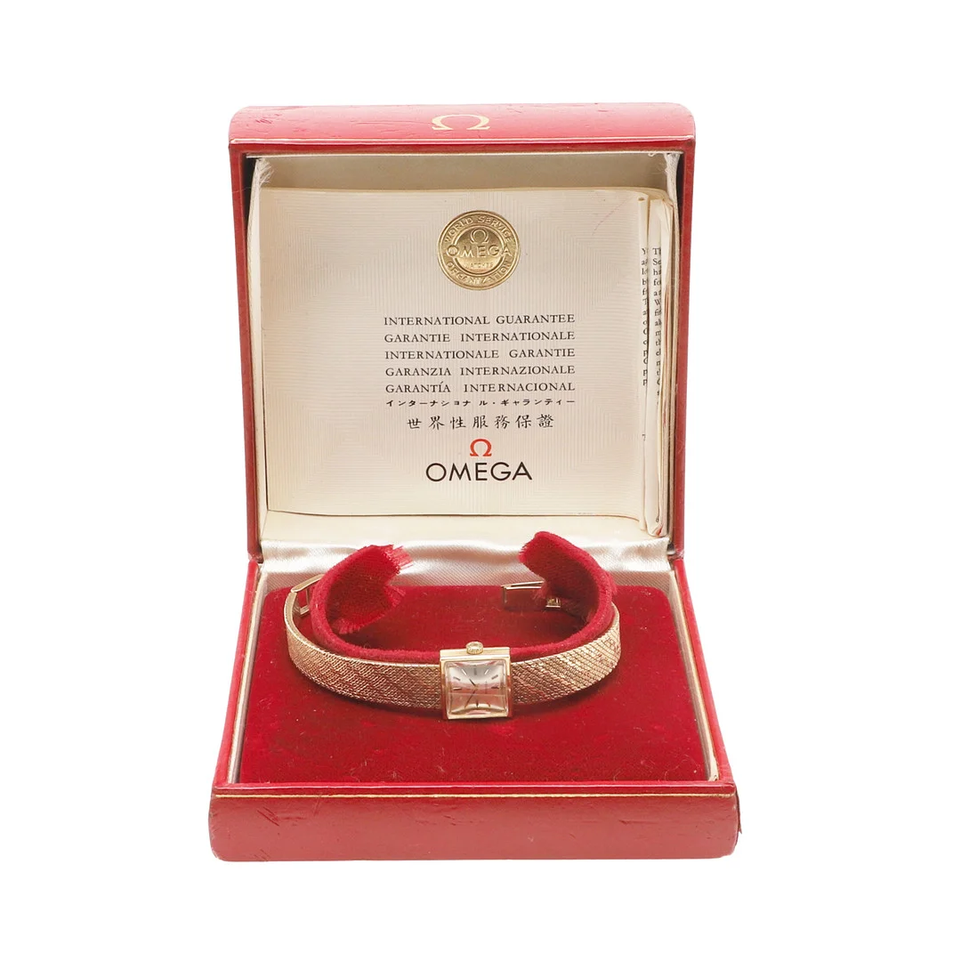 A LADY'S 9CT GOLD WRISTWATCH BY OMEGA. — Wristwatches — Lawrences Auctioneers