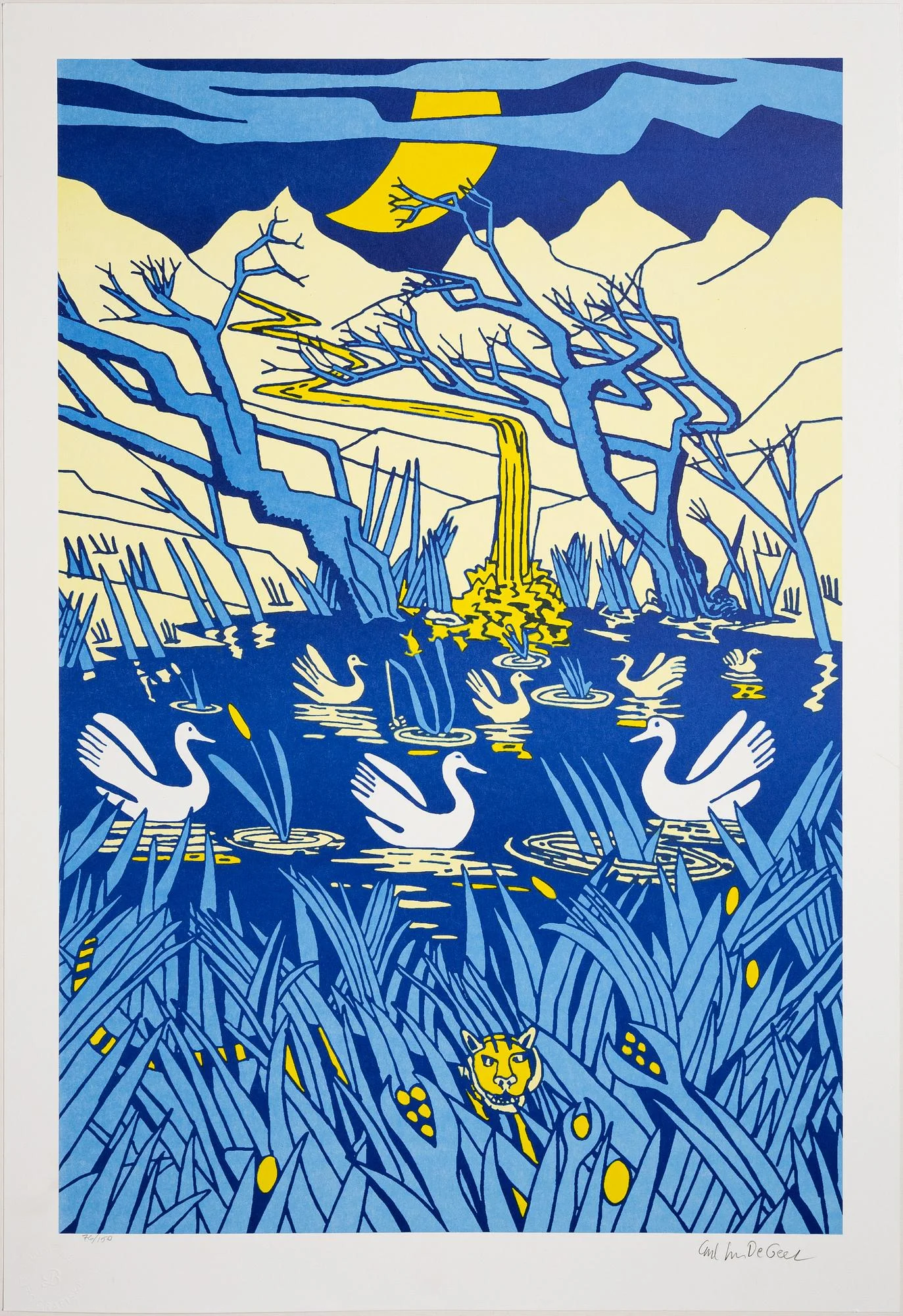 Carl Johan De Geer, "En svensk tiger I". — Konst/Grafik — Bukowskis