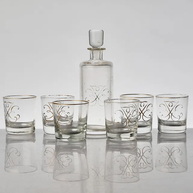 KARAFF + 6 WHISKEYGLAS Monogram.
