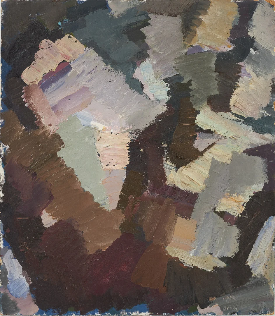 BRITA MOLIN. "Vinterträd", olja på pannå, signerad B Molin samt a tergo med signatur och titel. — Paintings — Stockholms Auktionsverk Sickla