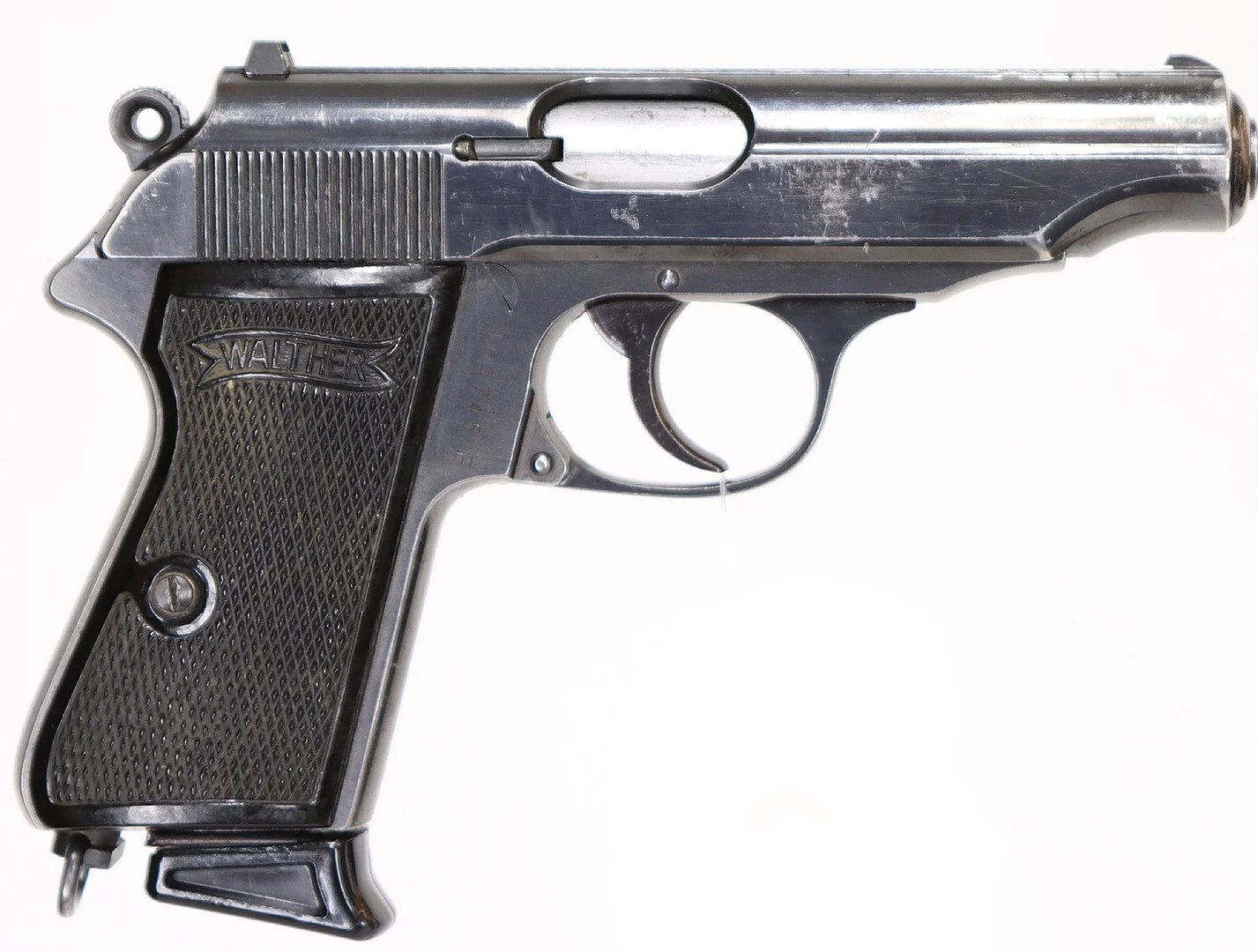 70. PISTOL, tysk, Halvautomatisk, fabrikat Walter Zella-Mehlis, modell PP, kaliber 7,65mm, tillv.nr 164745P. — Pistols — Walter Borg