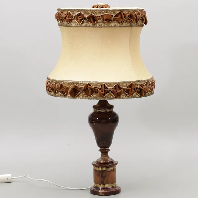 BORDSLAMPA, alabaster, Italien.
