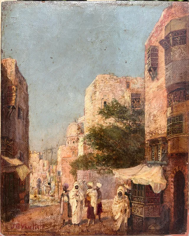 ESCUELA PROBABLEMENTE ESPAÑOLA, DE PRINCIPIOS DEL SIGLO XX. Calle del norte de África.