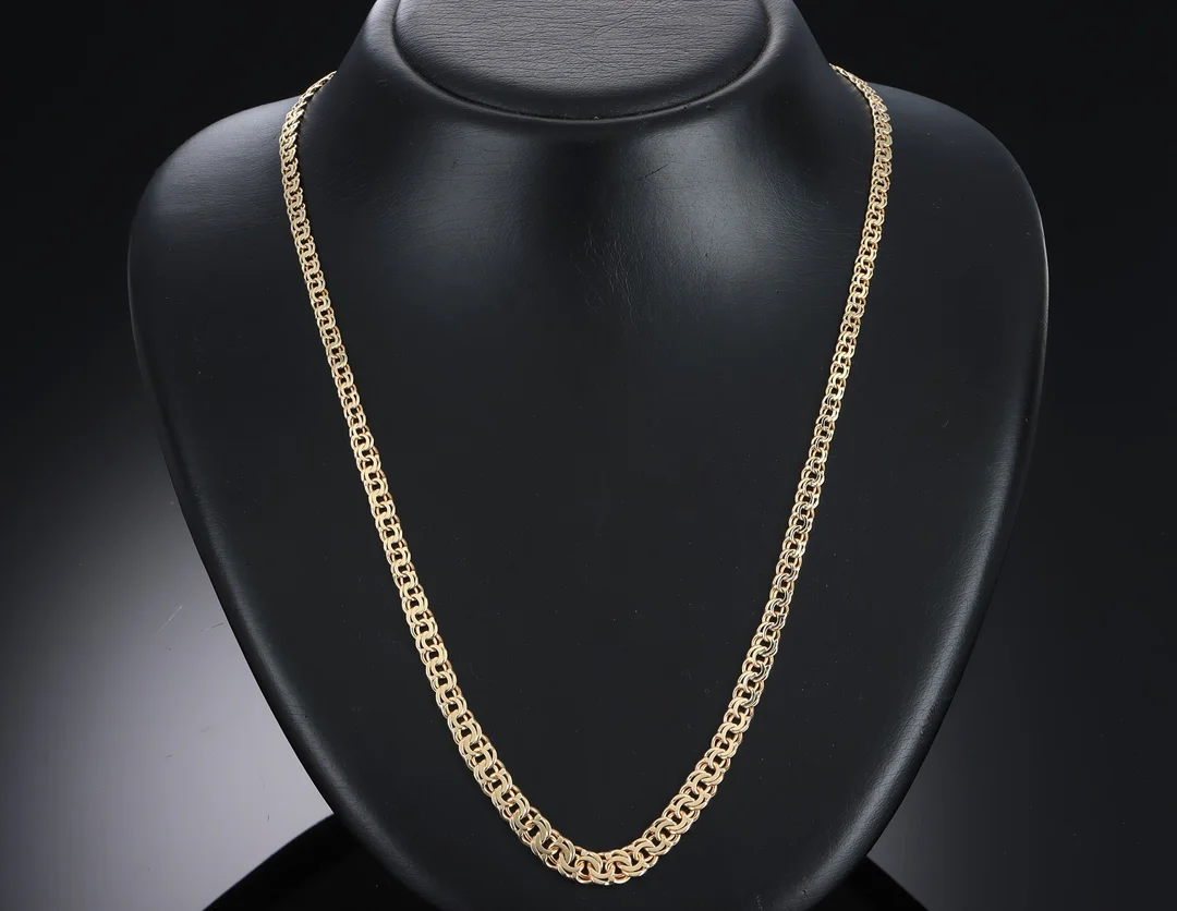Bernhard Hertz. Bismarckhalskæde af 8 kt. guld - 58 cm. — Jewellery/Necklaces, pendants — Lauritz