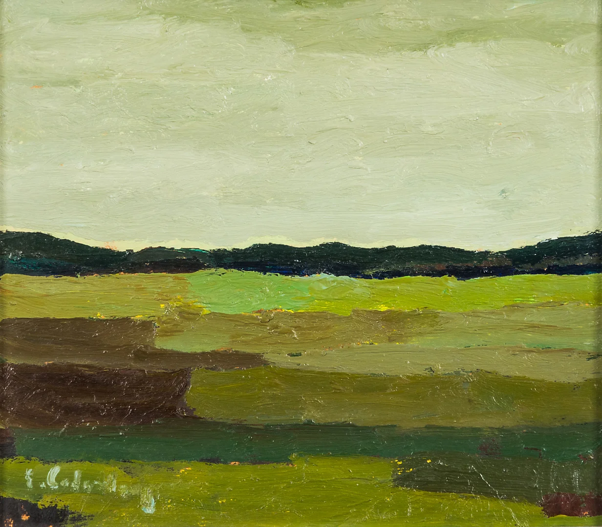 ERIC CEDERBERG. Landskap, olja på pannå, signerad E. Cederberg. — Paintings — Helsingborgs Auktionskammare