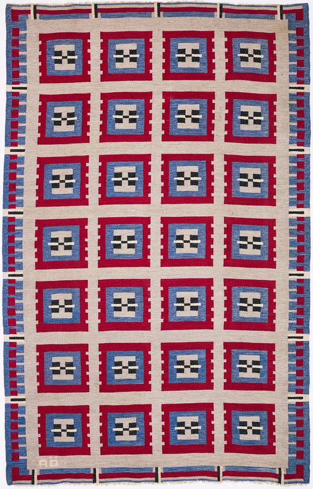 AGDA ÖSTERBERG (1891-1987). A carpet, flat weave, Sweden around 1950, approx. 346 x 219.5 cm.