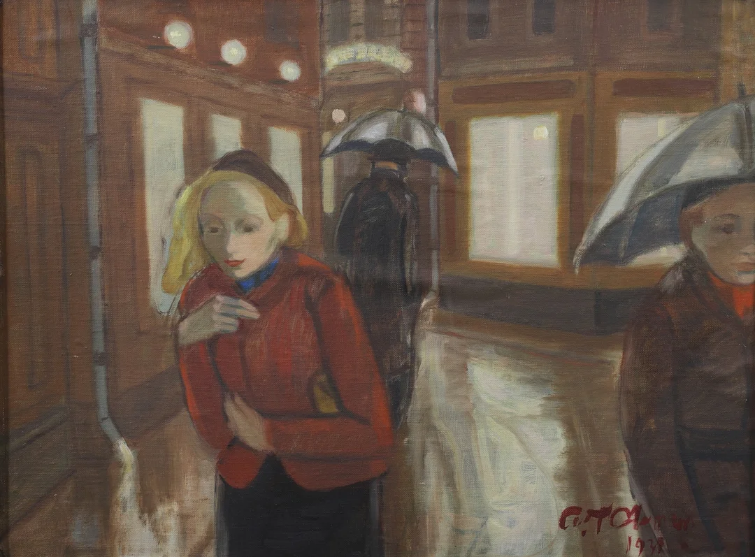 CURT CLEMENS. Stockholmsmotiv. Olja på duk, signerad och daterad 1938. — Paintings — Växjö Auktionskammare