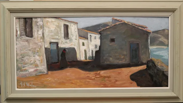 GUNNAR S MALM. Olja på pannå, Cento Italien, signerad G.S.Malm.