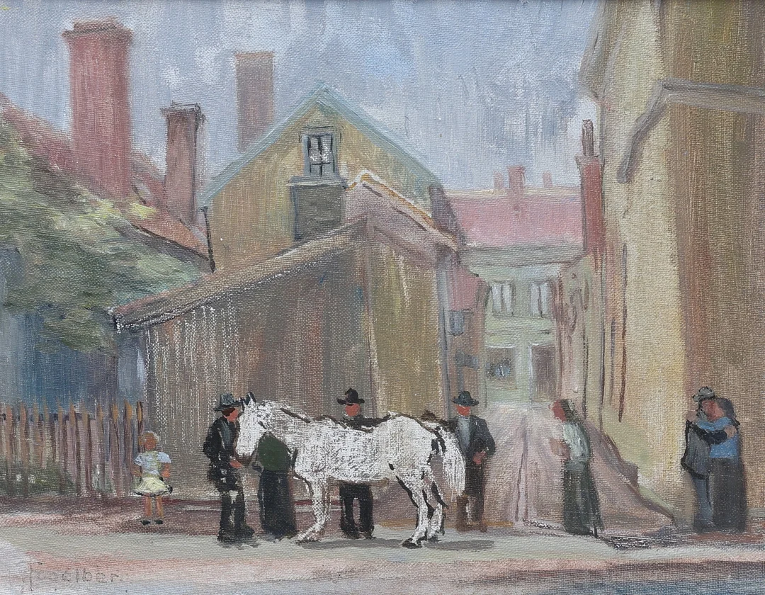 GUSTAF FOGELBERG. Olja på duk, signerad. — Paintings — Gomér & Andersson Jönköping