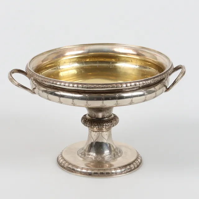 GUSTAF DAHLGREN. Skål på fot, silver, Malmö, 1866.