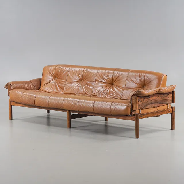 PERCIVAL LAFER. Soffa "MP-13" Brasilien, 1960-tal.