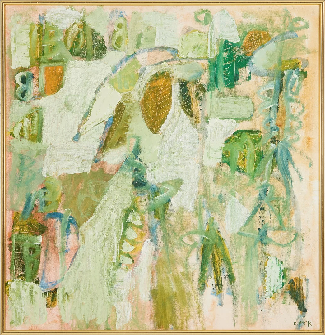 CAMILLA PYK (FÖDD 1966). Komposition, olja på duk. — Paintings — Stockholms Auktionsverk Magasin 5