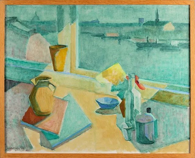 GEORG LODSTRÖM (1915-72). Olja på duk, stockholmsmotiv.