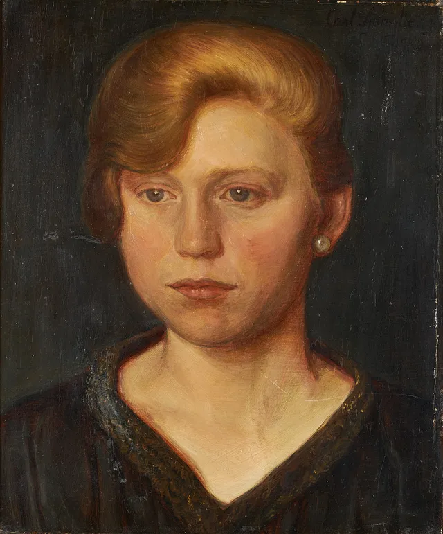 CARL LJUNGBERG (1897–1973). Kvinnoporträtt, olja på duk, signerad Carl Ljungberg 1930.