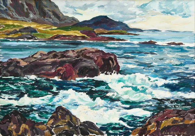 ERIK OSSLUND (1913-1982), Motiv från Teneriffa, signerad, olja på duk.