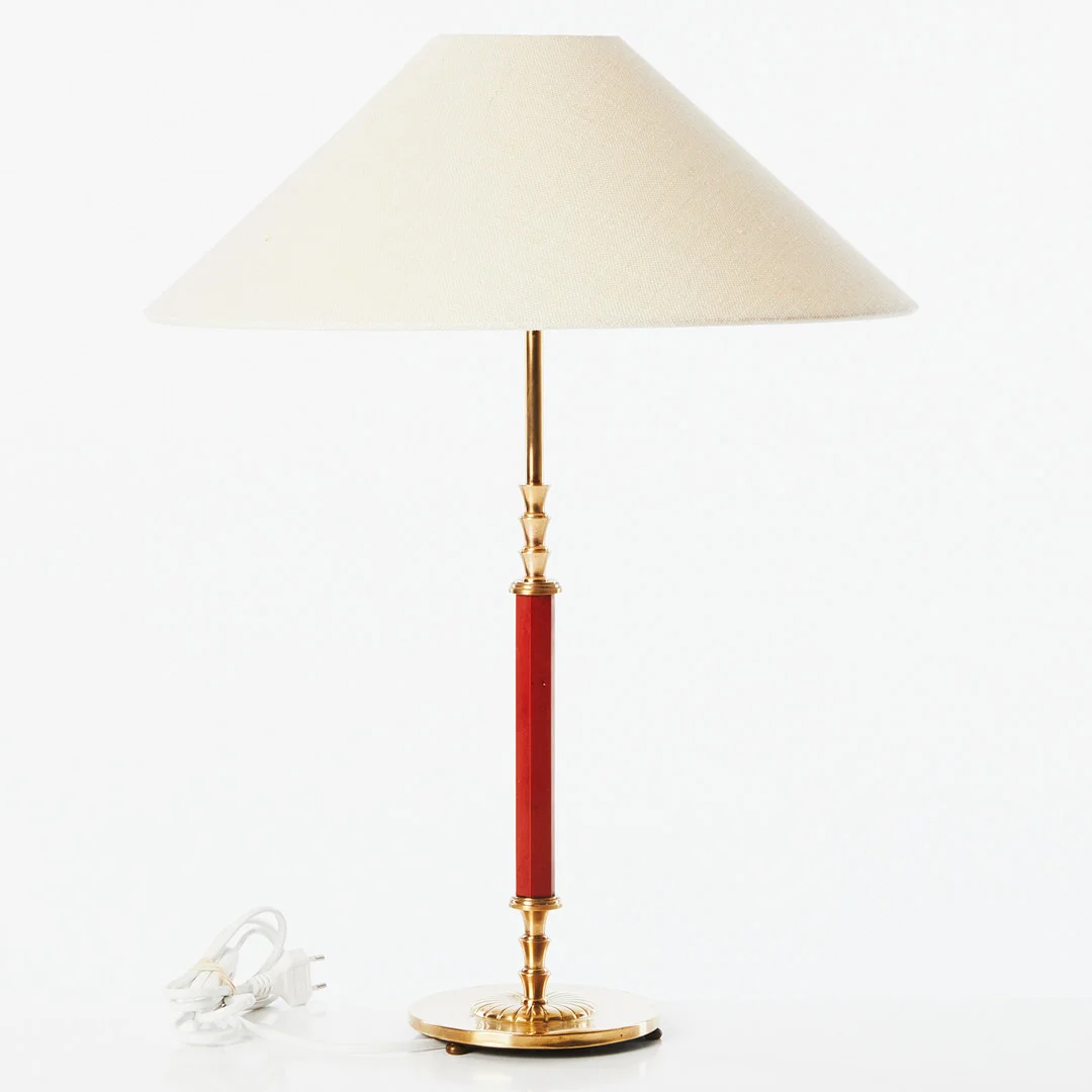 HARALD NOTINI (1879-1959). Bordslampa, Böhlmarks, 1920/30-tal, Swedish Grace. — Table Lamps — Stockholms Auktionsverk Magasin 5