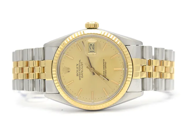 Rolex, Oyster Perpetual, Datejust, Chronometer, refnr.16013, snr.8240440, Cal 3035, verknr.1270224, boettnr.16000, herrur, 36mm, stål/guld, automatisk, plexiglas, datum, skadad urtavla, skadad boett, Jubileelänk (skadad), viklås, ca 1982