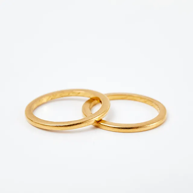 RINGAR, 2 st, 23 k guld, Lidström Hjalmar, Söderhamn, 1933.