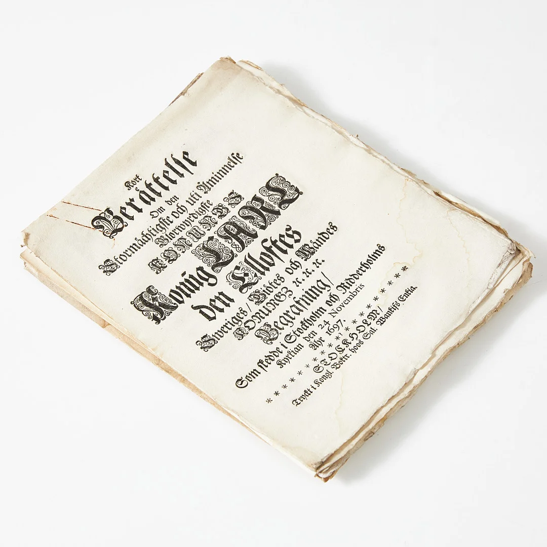 KARL XI:S BEGRAVNING, 1697. — Books — Stockholms Auktionsverk Magasin 5