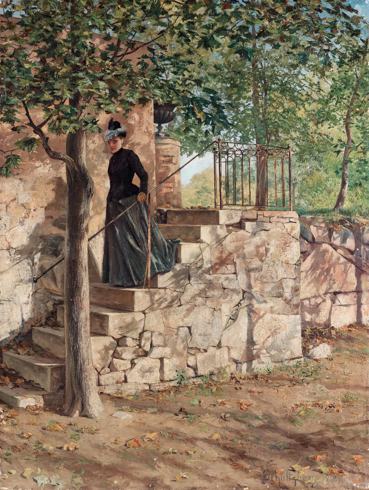 Anshelm Schultzberg, "Höstsol / Parkmotiv från Sparreholm". — Bukowskis