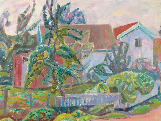 Storstein, Aage — "Hagegjærdet (Sivertsens hage), Støa, Holmsbu" 1955