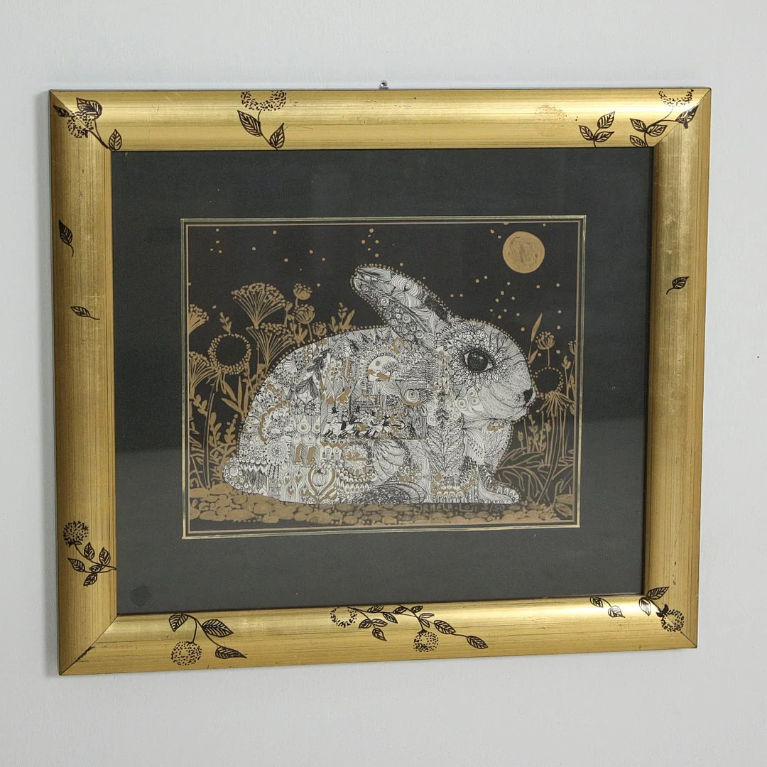 IRMELA LOTT. 'Hase', Mischtechnik, signiert, Ed. 3/50. — Paintings — Stockholms Auktionsverk Düsseldorf/Neuss