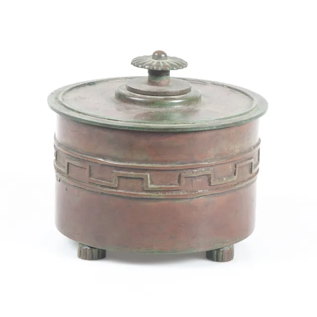 SUNE BÄCKSTRÖM. Burk med lock , brons, 1930-tal.