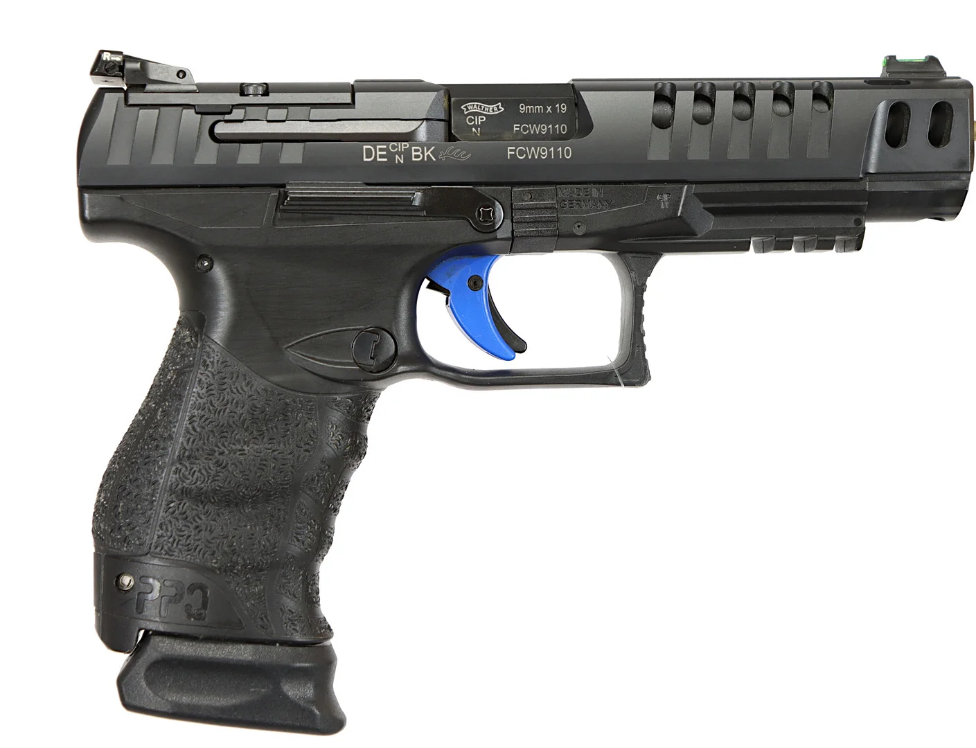 PISTOL, tyskland, Halvautomatiskt, fabrikat Walther, modell Q5 Match Champion, kaliber 9mm (9x19), tillv.nr FCW9110, se-nr SE3069209. — Pistols — Walter Borg