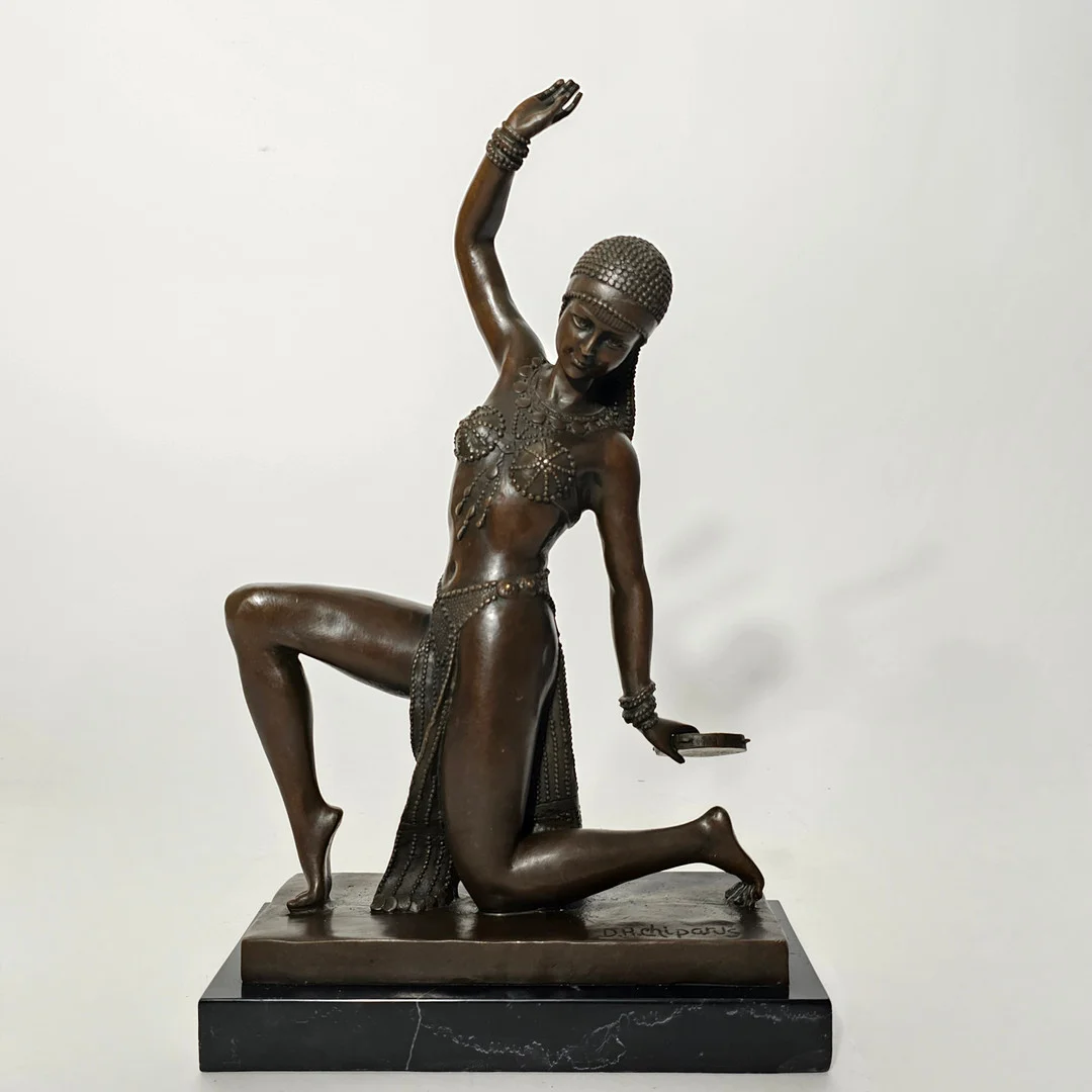 ESCULTURA BAILARINA EN BRONCE CON PEANA EN MÁRMOL. — Sculptures & Bronzes — Barcelona Auctions