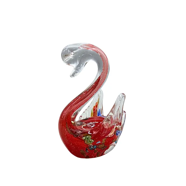 HANDGEMACHTE GLASFIGUR EINES SCHWANS.