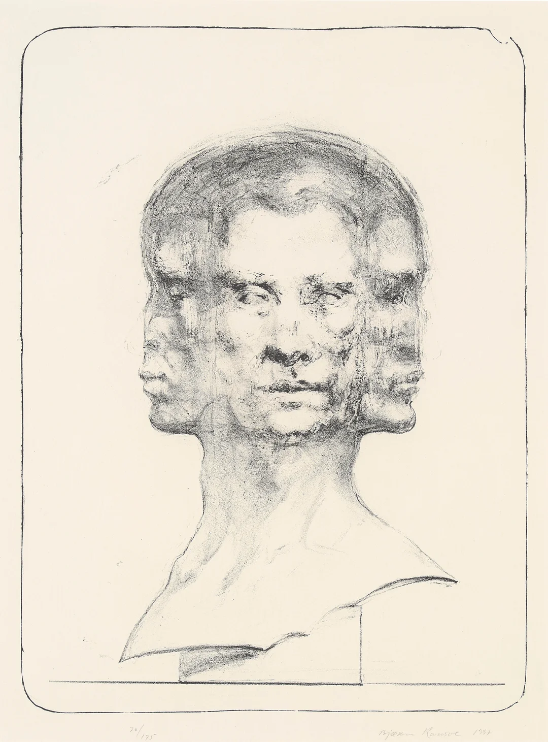 Ransve, Bjørn — "Lite trehode, variant I" 1997 — Kunst/Grafikk — Blomqvist
