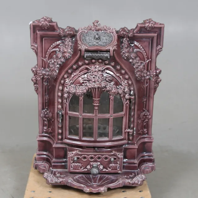 KAMIN, emaljerad, "Graciosa", No 700, Deville & Cie, Frankrike, 1800/1900 tal.
