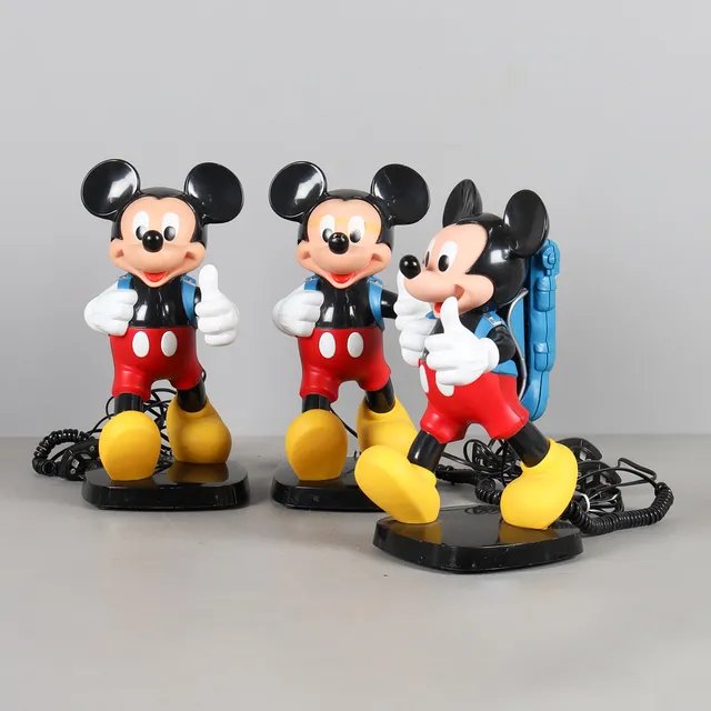 TELEFONER, 3 stycken "Mickey Mouse", Tyco, 1990-tal.
